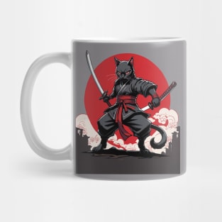 Shadow Stalker: Black Cat Ninja's Lethal Ambush Mug